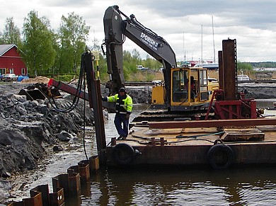 paalutus kaivinkone ruoppaus